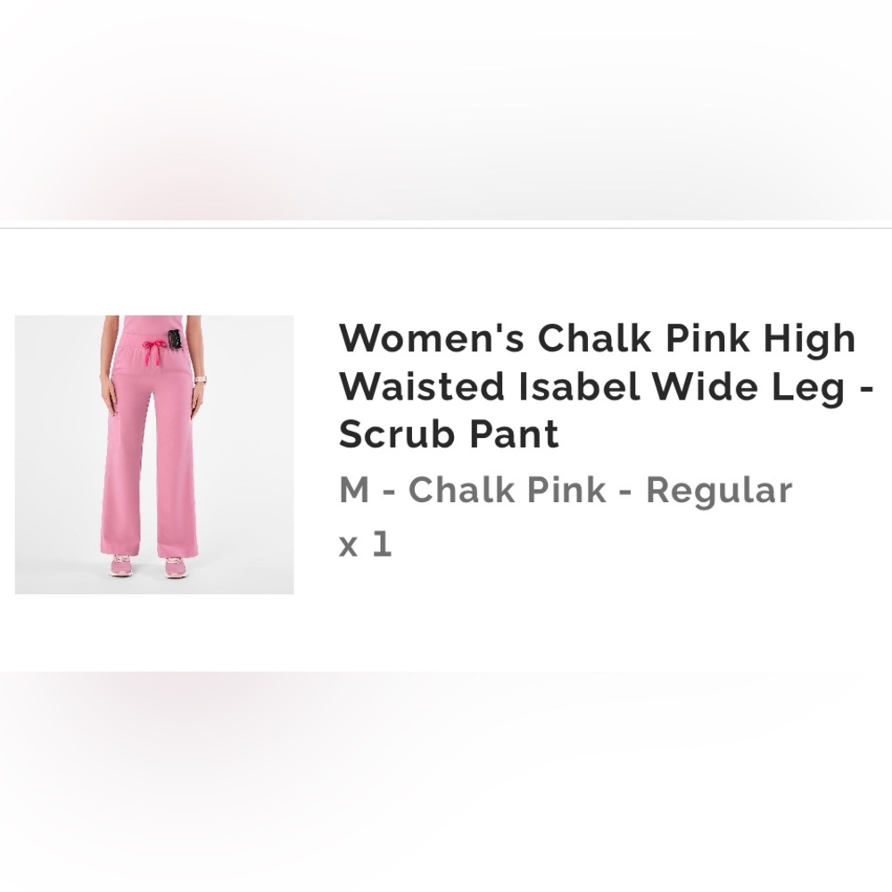 Figs Pink scrub pants only
